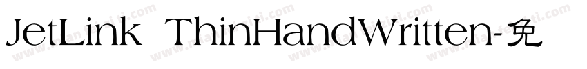 JetLink ThinHandWritten字体转换